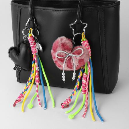 Breloques de sac pour femme, série simple, style rétro, en alliage, sans placage, perle artificielle 2