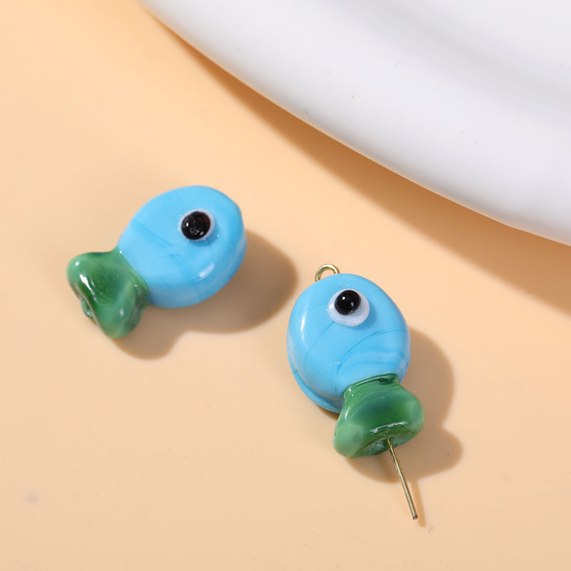 Perles De Verre Fantaisie En Forme De Poisson Océanique Pour Bijoux À Faire Soi-Même Image2