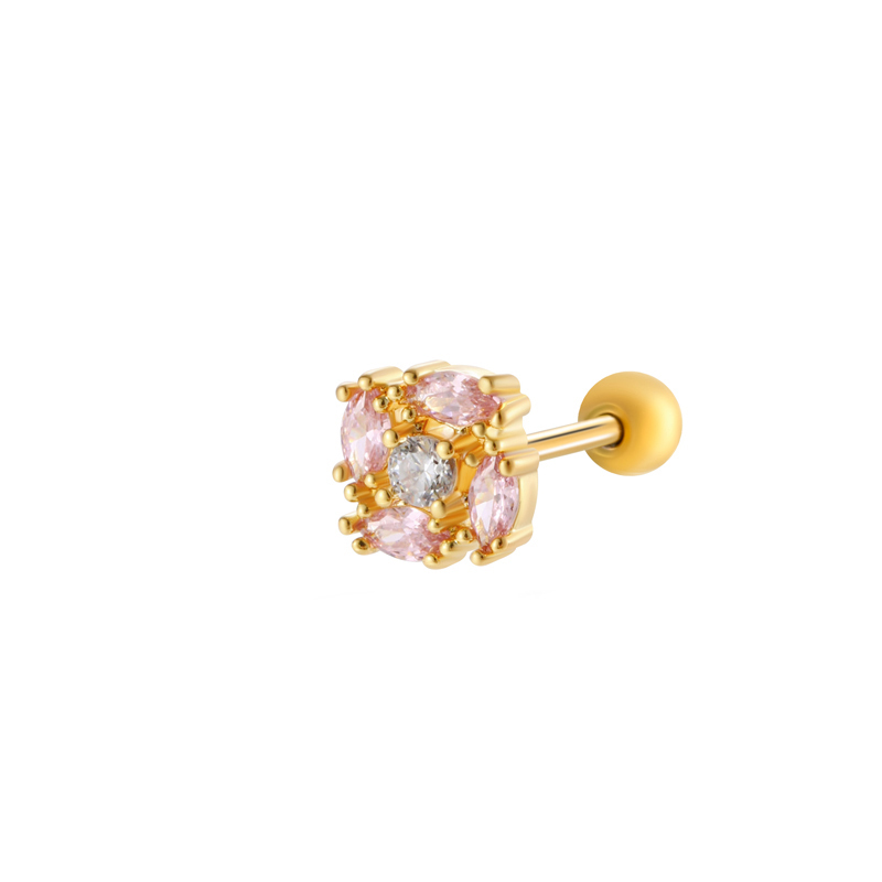 Boucles D'Oreilles Piercing Papillon En Cuivre Et Zircon