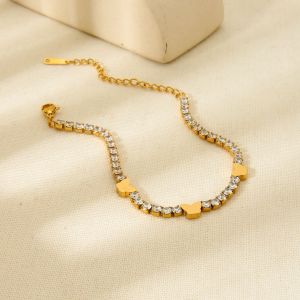 Bracelet Femme En Acier Inoxydable Étanche, Orné D'Une Pierre Précieuse Orientée Et D'Un Design Luxueux Et Léger. h5 Image4