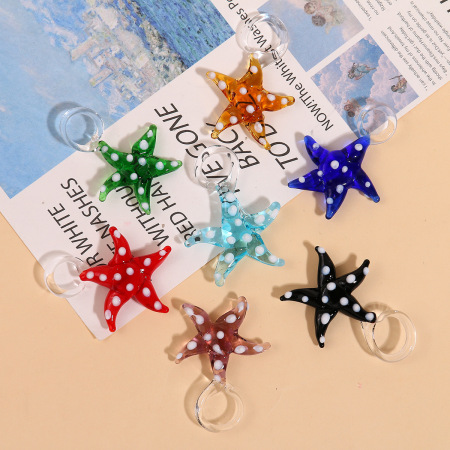 Pendentifs en verre Oceanic Wave Point Starfish DIY pour femme