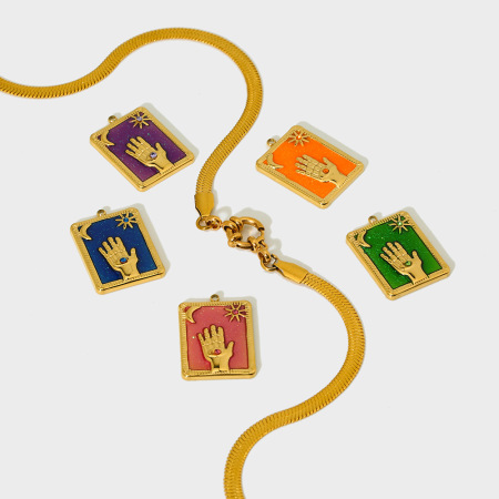 Pendentif rectangulaire étanche en acier inoxydable à monter soi-même