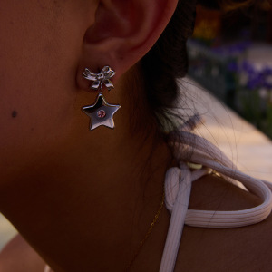 Boucles D'Oreilles Pendantes En Acier Inoxydable Imperméables, Style Tendance Et Élégant, En Forme D'Étoile h5 Image6