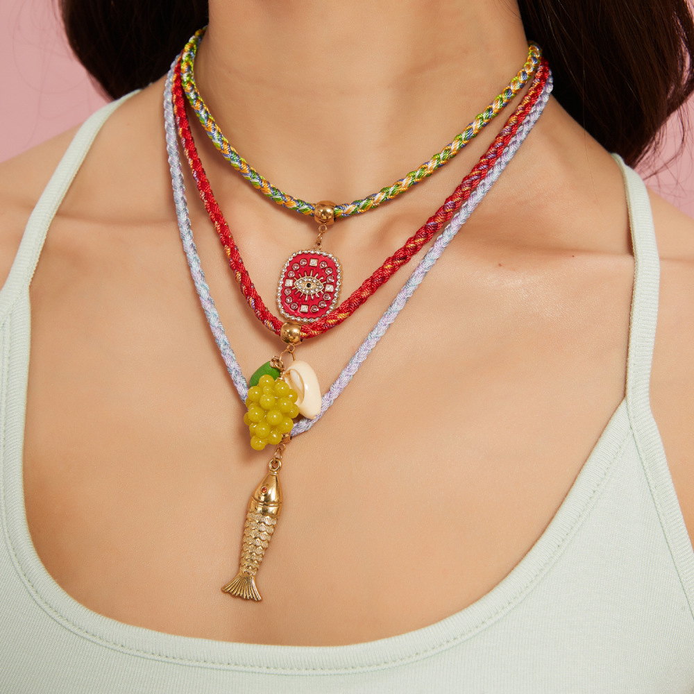 Collier Pendentif Femme En Acier Inoxydable Coloré Et Étanche (1 Pièce) Image5