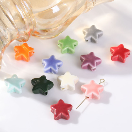 Perles En Céramique Polychrome Sweet Star Pour Bijoux À Faire Soi-Même 2