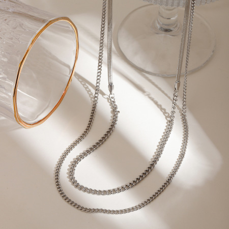Colliers superposés étanches en acier inoxydable pour femmes (1 pièce) 2
