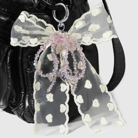 Breloques de sac en dentelle avec nœud papillon 2