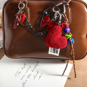 1 Breloque De Sac Pour Femme En Alliage, Série Romantique, Motif Cœur, Pour Tous Les Jours h5 Image2
