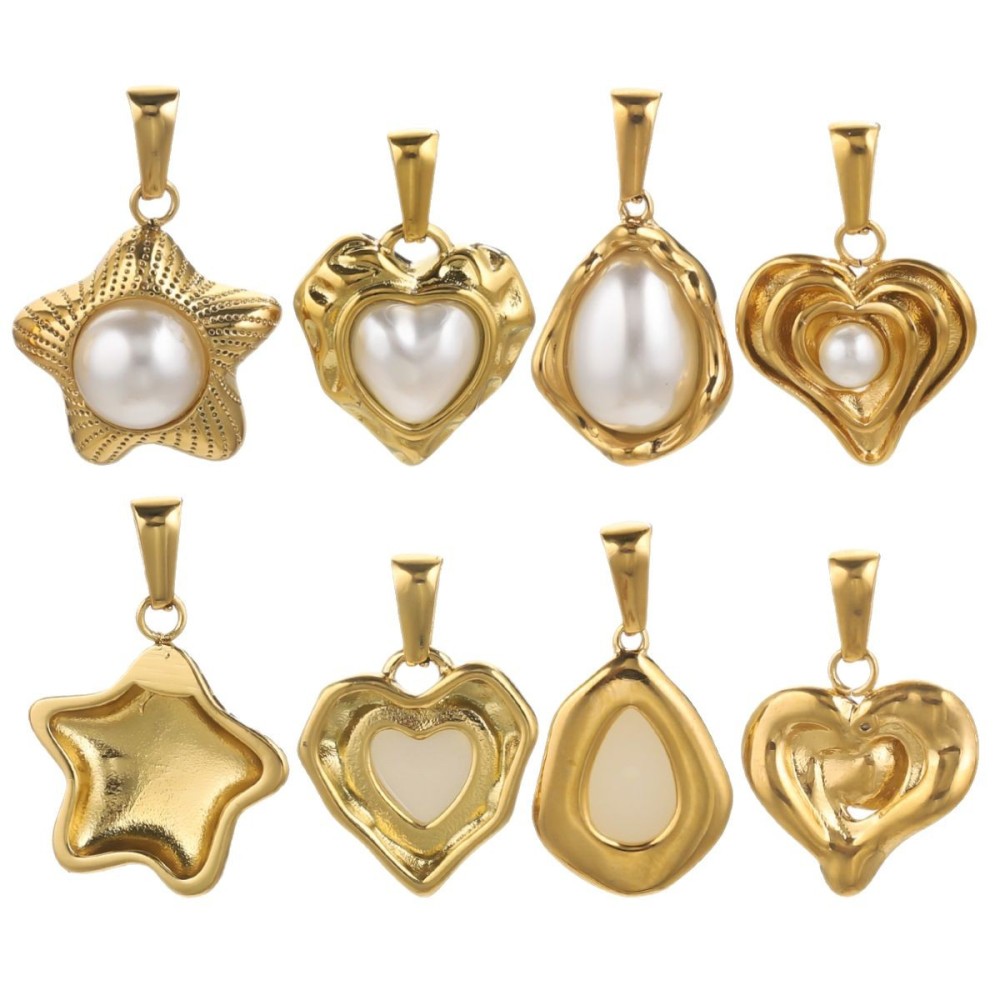 Pendentif Femme Étanche En Acier Inoxydable, Forme Goutte Irrégulière (1 Pièce) Image6