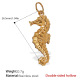 Pendentif double face creux en or Image13