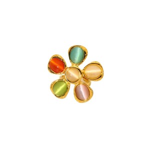 Colliers Pour Femmes En Acier Inoxydable Étanches Avec Fleurs En Verre Coloré Élégant h5 Image5
