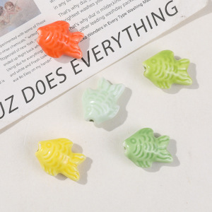Perles De Bijoux En Céramique Colorées Vivid Fish Diy h5 Image5