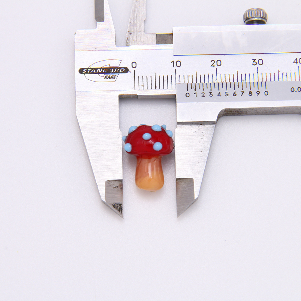 Perles De Verre Colorées En Forme De Champignon Exquises Pour Bijoux À Faire Soi-Même h5Image5