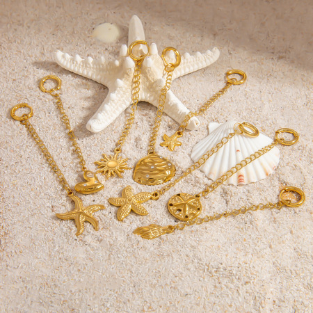 Pendentif bikini Oceanic en acier inoxydable étanche couleur or 2