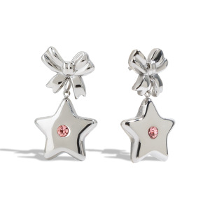 Boucles D'Oreilles Pendantes En Acier Inoxydable Imperméables, Style Tendance Et Élégant, En Forme D'Étoile h5 