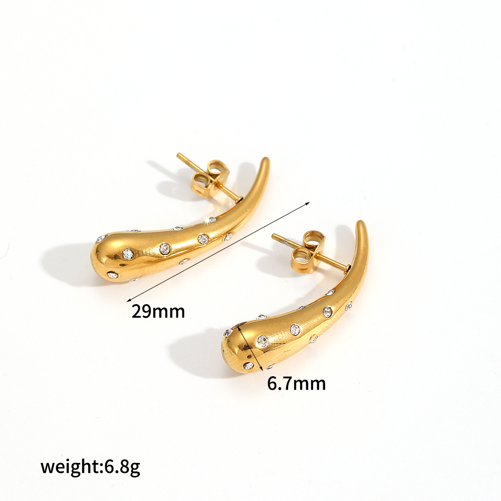 Boucles D'Oreilles Pendantes En Acier Inoxydable Étanches 