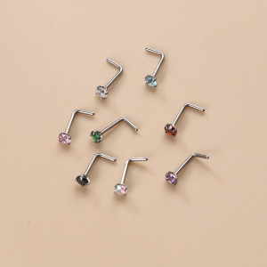 1 Piercing De Nez En Zircon Coloré Pour Femme h5 Image6