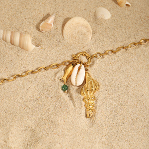 Collier Pendentif Oceanic En Acier Inoxydable Étanche Couleur Or h5 Image4
