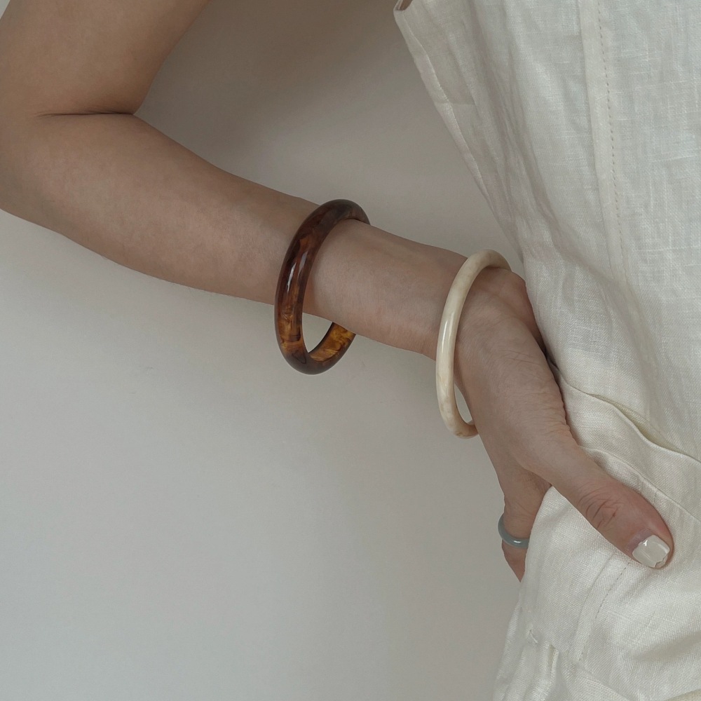 Bracelet Simple Géométrique En Résine Pour Femme, 1 Pièce, Série Simple Image5