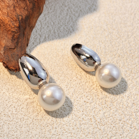 Boucles d'oreilles puces classiques en acier inoxydable, couleur or, imperméables, en forme de goutte 2