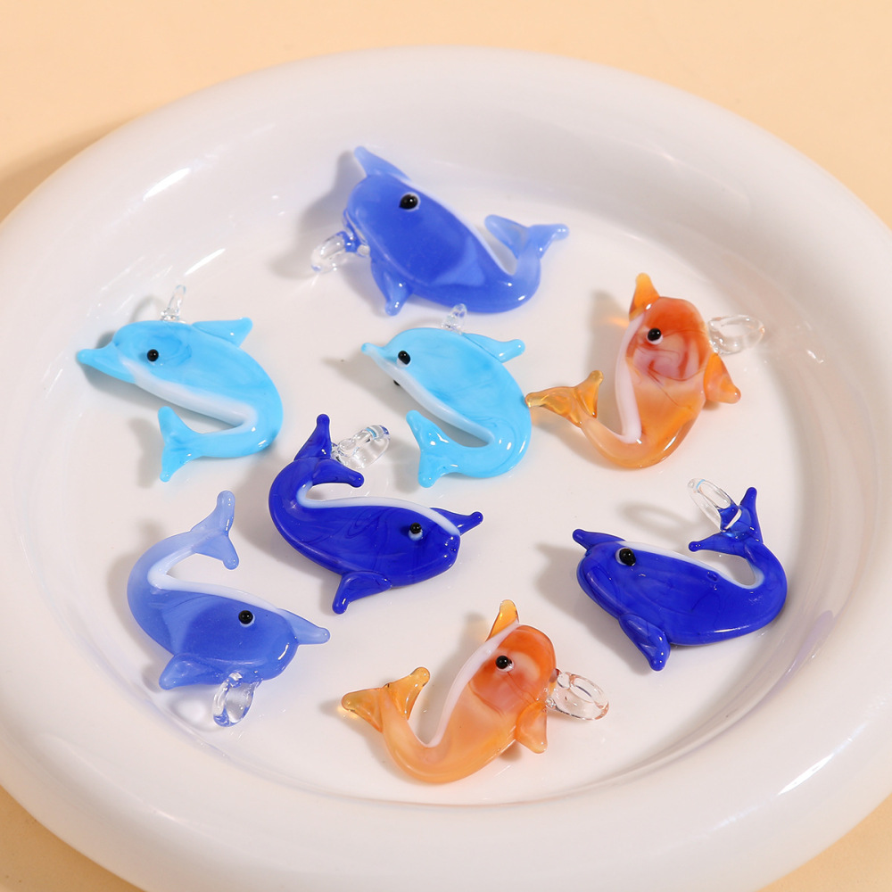 Pendentifs En Verre Oceanic Dolphin Diy Pour Femme Image2