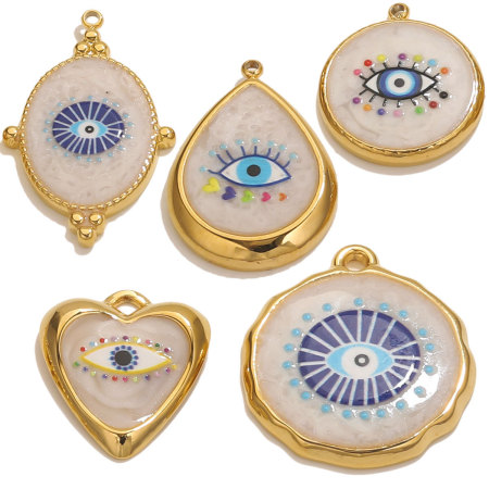 Pendentifs Rétro Colorés En Acier Inoxydable Étanches Pour Femmes 2