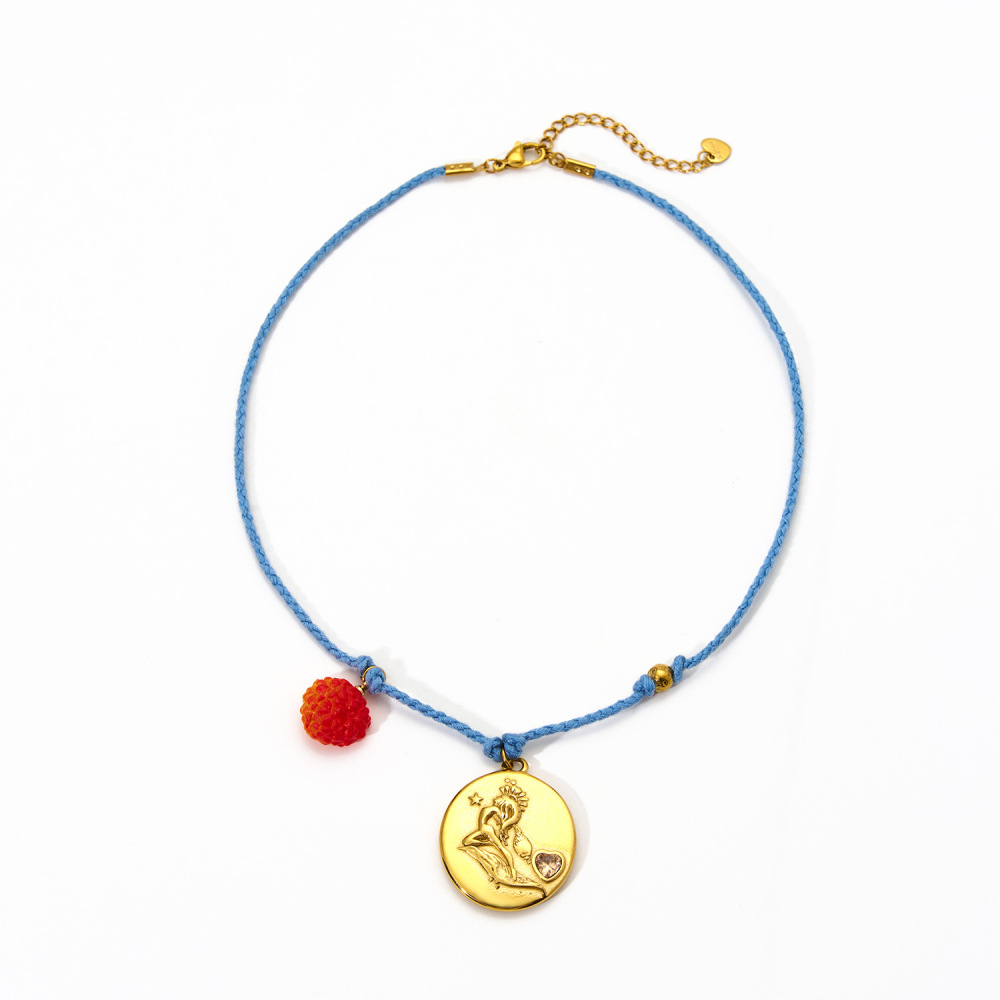 Colliers Pendentifs Rétro Annulaires En Acier Inoxydable Étanche Couleur Or Pour Femmes, Collection Constellation h5Image6