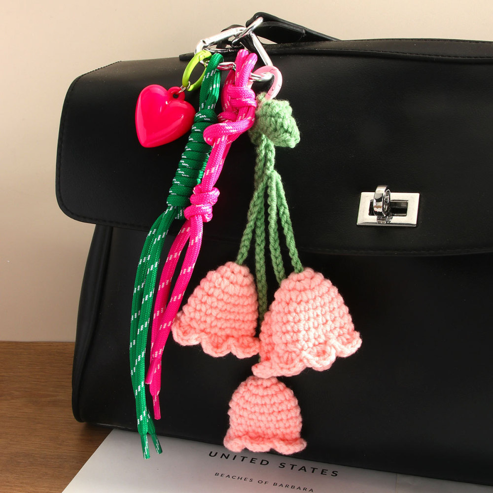 Pendentif De Sac À Fleurs En Laine Fait Main, Série Romantique 