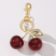1 porte-clés cerise rouge Image3