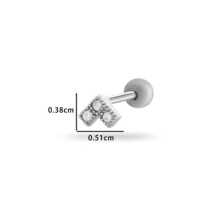 Boucles D'Oreilles Piercing En Cuivre Et Zircons En Forme De Fleur h5 Image2