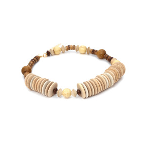 Colliers De Perles Rétro En Bois Pour Femmes, Série Simple, 1 Pièce h5 Image4