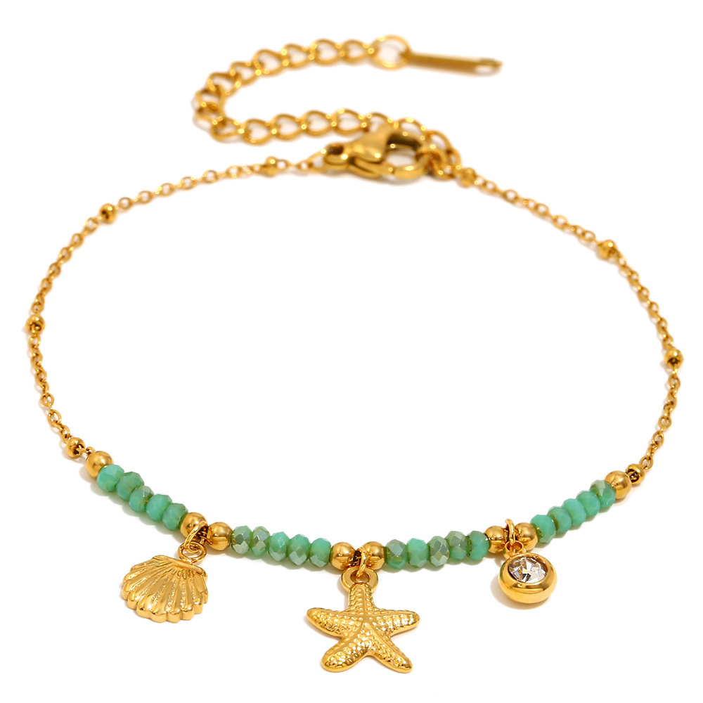 Bracelets À Breloques Oceanic En Acier Inoxydable Étanche Couleur Or Image6