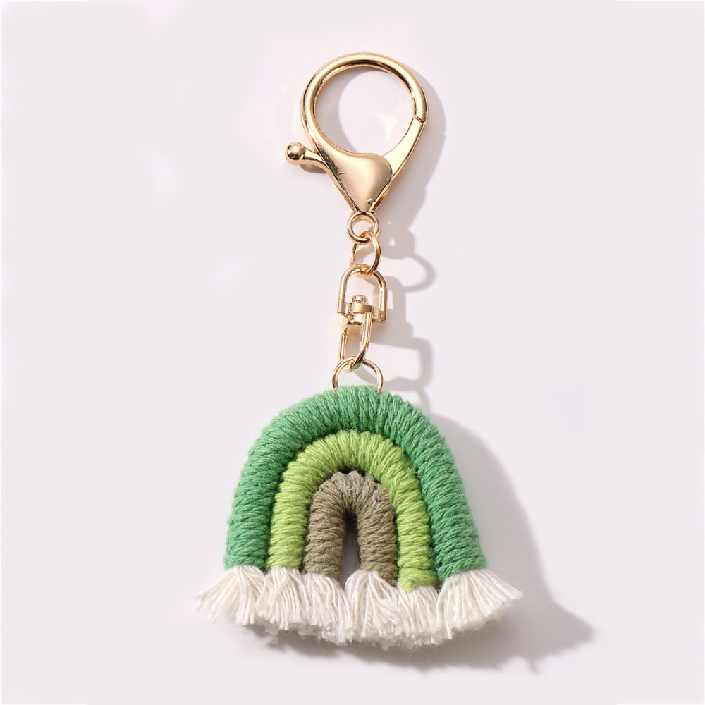 Breloques De Sac Arc-En-Ciel En Corde Douce