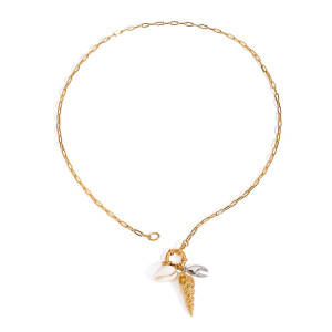 Colliers Pendentifs Oceanic En Acier Inoxydable Étanche Couleur Or h5