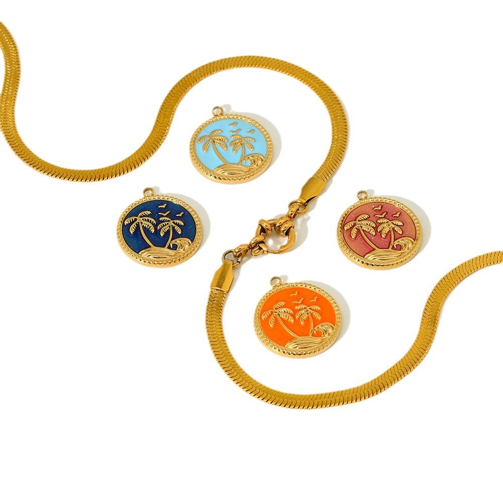 Pendentif En Acier Inoxydable Étanche Pour Femme, 1 Pièce, Accessoire De Collier Créatif À Faire Soi-Même Image5
