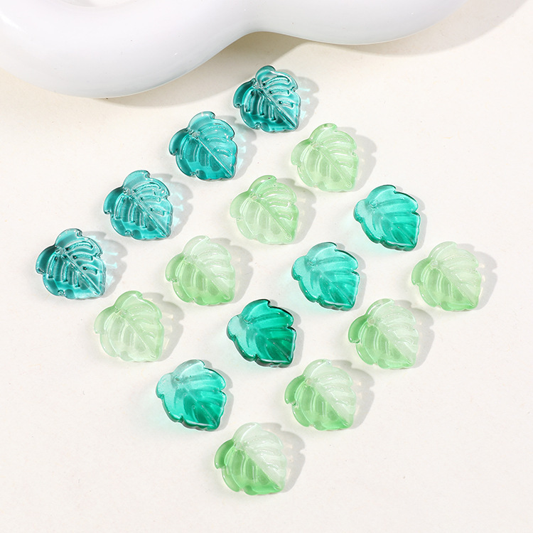 1 Pièce De Perles De Verre À Feuilles Vives Pour Bijoux À Faire Soi-Même Image3