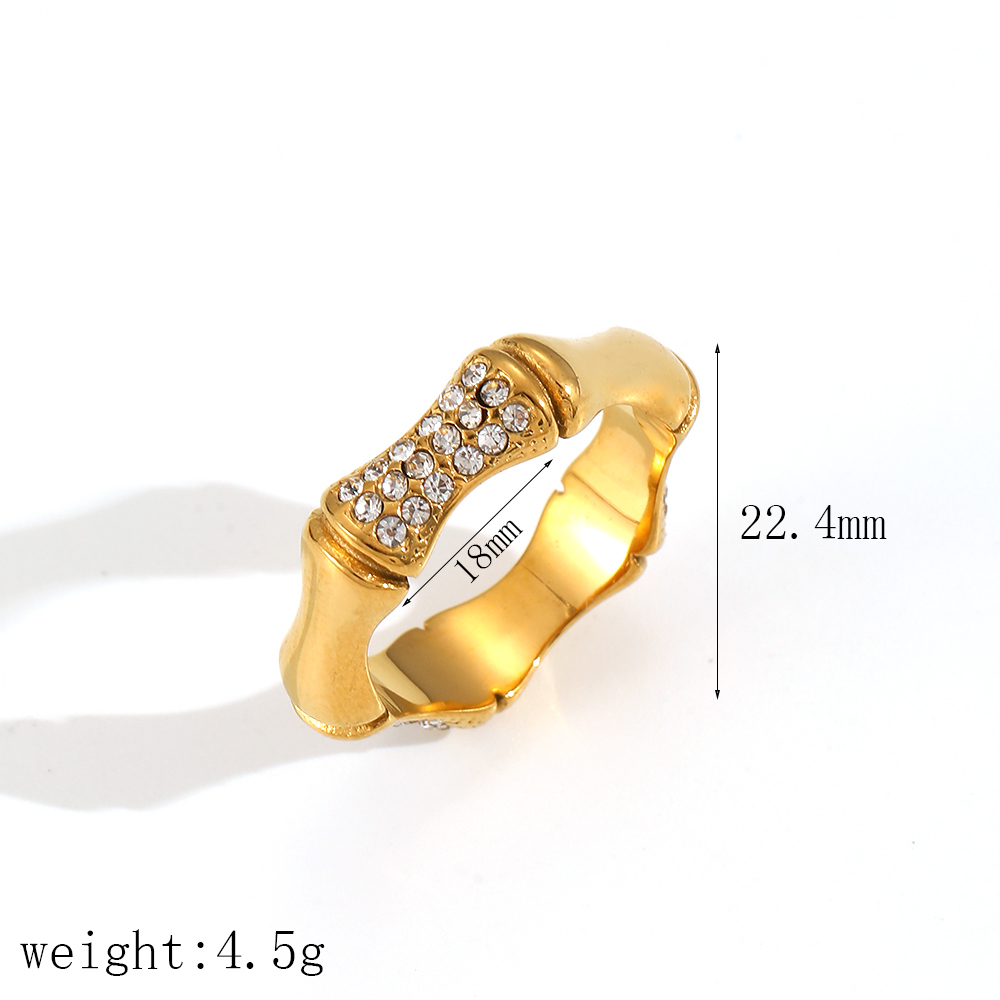 Bracelets Pour Femmes En Acier Inoxydable Étanches Avec Motif Nœud De Bambou 