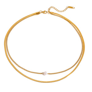 Colliers Superposés Étanches En Acier Inoxydable Pour Femmes (1 Pièce) h5 Image5