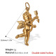 Pendentif double face creux en or Image22