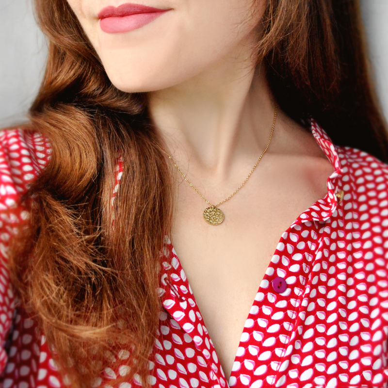 Collier Simple Pour Femme, 1 Pièce, En Acier Inoxydable, Couleur Or, Étanche, Avec Chaîne Simple. Image10