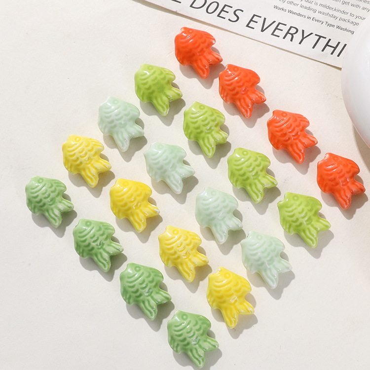Perles De Bijoux En Céramique Colorées Vivid Fish Diy Image3
