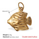 Pendentif double face creux en or Image6