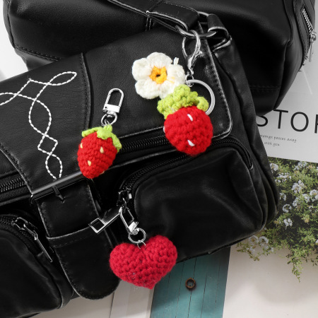1 pièce de breloques de sac pour femme en alliage, série simple, motif plante mignonne 2