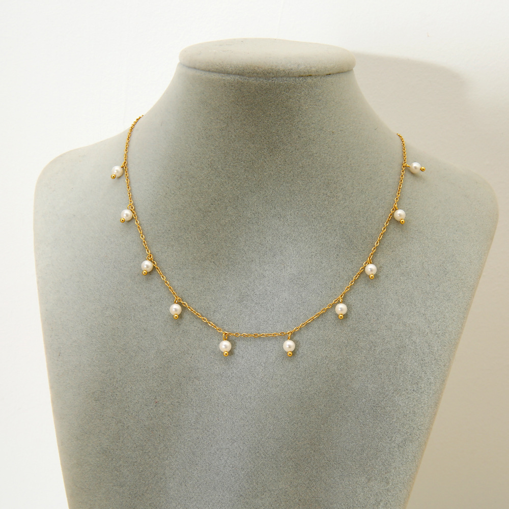 Collier Pendentif Simple Pour Femme, 1 Pièce, Série Quotidienne De Perles Image4