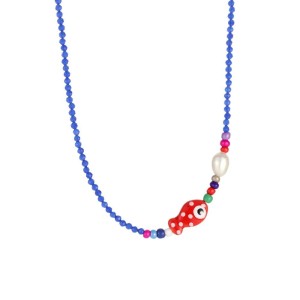 Colliers À Pendentif En Pierre Naturelle Et Céramique, Motif Poisson Fantaisiste, Pour Femme h5 Image6