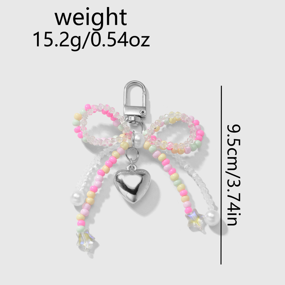Breloques De Sac En Forme De Nœud Papillon Avec Perles Colorées Image2
