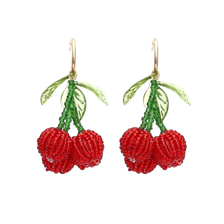 1 paire de boucles d'oreilles Sweet Bead Cherry Beads