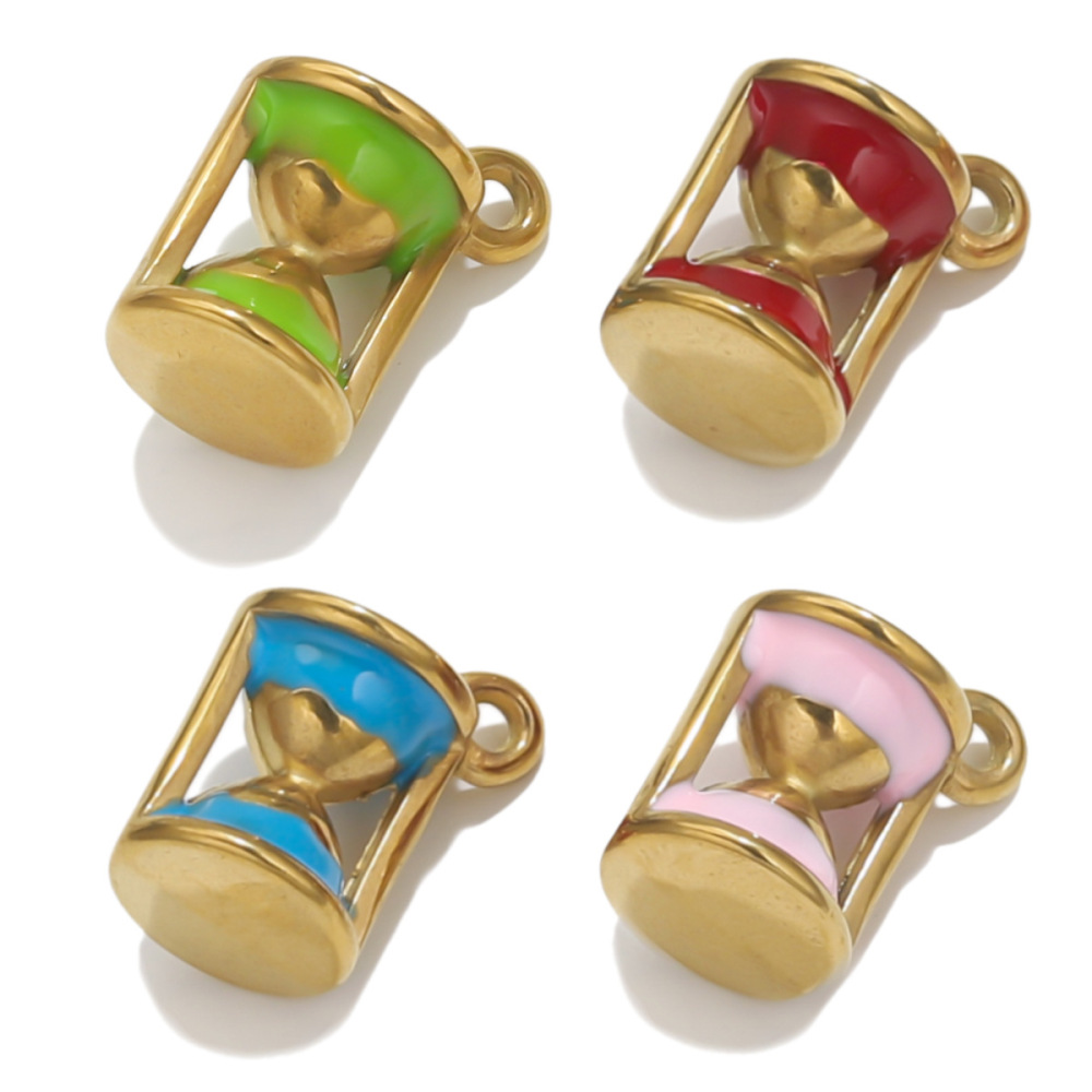 Pendentif Femme En Acier Inoxydable, Couleur Or, Style Sablier, Collection Délicate (1 Pièce) Image5