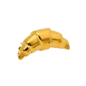 Broche Femme Créative En Forme De Corne De Vache, En Acier Inoxydable Doré Et Imperméable h5 Image5