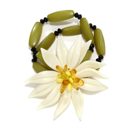Bracelet élégant en résine et cristal pour femme, série romantique, 1 pièce